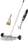 Toolwiz 15" Rolling Magnetic Sweeper 10lbs, with 16 lbs Telescopic Magnetic Pick Up tools –Lightweight Pick-up Sweeper with Wheels for Nails, Screws & Metal Debris Home Use Workshop Garage