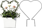2Pcs Heart Plant Trellis, Acrylic Small Trellis Climbing Plants Indoor Outdoor, Plant Support for Hoya Pothos Vine Ivy Monstera Flower Philodendrons Dischidia