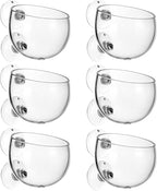 Tfwadmx 6 Pieces Aquarium Plant Holder Pot Aquarium Decor Crystal Glass Aquatic Plant Cup with Suction Cups Aquarium Fish Tank Decorations