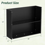 Metal Tall Planter 38" L x 12" W x 30" H, Long Rectangular Planter Box with Drainage Holes & Removable Shelf – Heavy Duty Steel Planter for Tall Plants, Flowers or Shrubs