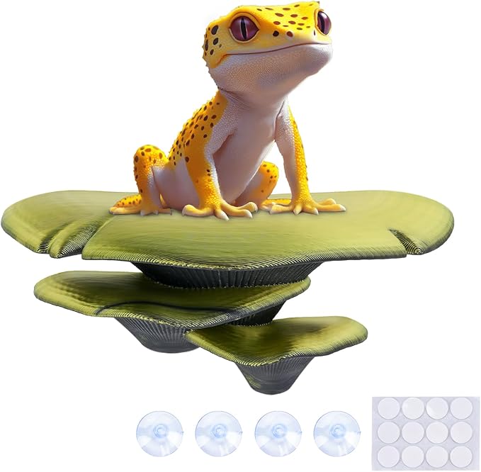 Westant Mushroom Decor for Reptile Tank, Fish Tank, Pet-Safe Bearded Dragon Tank Accessories, Realistic Terrarium Plants for Leopard Geckos, Crested Geckos, Tree Frogs, Snakes (Forest, Trio Cap)