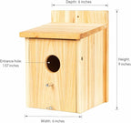 Wooden Bird Houses for Outside Birdhouses Nest Bluebird House for Cardinals Finch Wren Swallow for Garden Viewing 1B