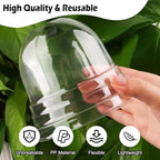 RooTrimmer Humidity Domes for 4 Inch Pots, 100 Pack Transparent Plant Dome Covers with Ventilation, Clear Nursery Pot Domes for Seed Starting, Seedling Germination, and Gardening