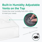 [Thick Plastic] 5-Set Strong Seed Starter Trays with 5" Humidity Domes for Seed Starting, Germination, Seedling Propagation & Plant Growing, Holds 240 Cells in Total