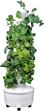 HX Aeroponic Tower | High Capacity Tower | Hydroponics Growing System Kit | Food Grade with 40 Net Pots (Without Lights)