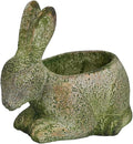 Vintage Cement Animal Planter Pots,Cement Succulent Planter,Indoor & Outdoor Garden Decor Rustic Shabby Flower Plants for Home,Patio,Balcony(Green Rabbit)