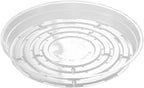 TRUEDAYS 8 Inch 5 Pack Clear Plant Saucers Flower Pot Tray Excellent for Indoor & Outdoor Plants