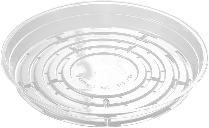 TRUEDAYS 20 Pack 8 Inch Plant Saucers Clear Plant Saucers Flower Pot Plastic Drip Trays Excellent for Indoor & Outdoor Plants