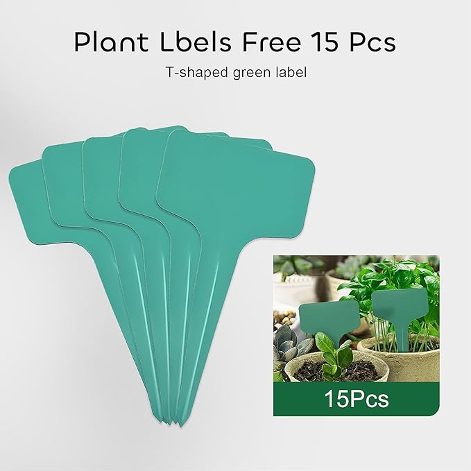 GROWNEER 120 Cells Peat Pots Seed Starter Trays 12 Packs Biodegradable Seedling Pots Germination Trays Organic Plant Starter Kit with 15 Pcs Plant Labels