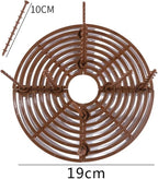 Plant Pot Grids 6PCS Plant Pot Soil Guard with Nails Grid Flower Cover Baby Safety Mouse Garden Home Protector(Brown S Round)