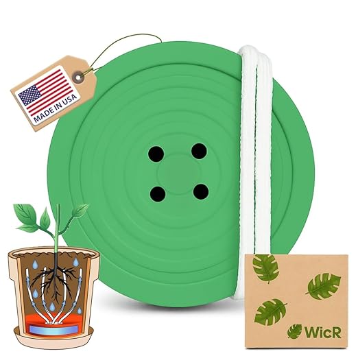 Self-Watering Planter Insert for Houseplants, Flower Pots and Hanging Baskets – Bottom Watering Reservoir with Wicking System – Prevents Over & Under Watering and Root Rot – Indoor/Outdoor – USA Made