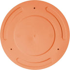 Bloem Mathers 10" Muted Terra Cotta Round Modern Resin Garden Planter Pot with Drainage Holes and Removable Saucer Tray Included