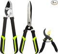 YRTSH Loppers Hedge Clippers & Pruners Combo Set 3-Piece Hedge Shears, Sharp Tree Trimmer Branch Cutter for Yard, Lawn & Garden, Professional Tree Clippers Yard Clippers for Indoor & Outdoor Gardening