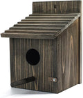 NATUREYLWL Weatherproof Bird House, Wooden Bird Houses for Outside with Pole, Durable Birdhouse for Finch, Bluebird, Cardinals, Hanging Birdhouse Garden Country Cottages