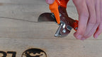 Original LÖWE Blade Sharpener - 0022 | Sharpener for garden and industrial shears with polyamide handle for blade sharpening | Made in Germany, Orange