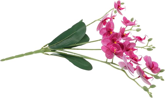 Artificial Butterfly Orchid Stem Faux Phalaenopsis Orchid Flowers Purple Simulation Plants for Home Living Room Office Vase Décor