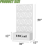 Casaphoria Metal Raised Garden Bed with Trellis, 59"x30"x12" Planter Box for Climbing Plants, Vegetables & Vines, Features Drainage Holes and Privacy Screen, White-Star