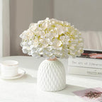 65Pcs Champagne Hydrangea Artificial Flowers Bulk,Realistic Silk Fake Flowers with Stems,Faux Hydrangea Flowers for Wedding Home Decor Centerpieces Living Room Garden Party Baby Shower Decor