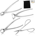 SPEEDWOX 4 Pcs Bonsai Tool Set Heavy Duty Bonsai Tree Kit bonsai pot Concave Cutter,Knob Cutter,Trunk Splitter,Bonsai Scissors Steel Ashinaga Scissors with a storage pouch for live horsetail plants