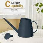 Watering Can - for Indoor and Outdoor House Plant Garden - with Long Spout - 1/2 Gallon - Grey