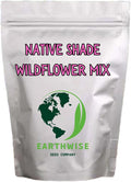 Earthwise Shady Native Wildflower Seed Mix – Shade Tolerant, Pollinator Friendly, Low Maintenance, Organic, Chemical-Free, Pet Safe, Moisture Adaptable, Non-GMO – Covers Up to 750 sq ft, 1 lb