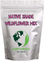 Earthwise Shady Native Wildflower Seed Mix – Shade Tolerant, Pollinator Friendly, Low Maintenance, Organic, Chemical-Free, Pet Safe, Moisture Adaptable, Non-GMO – Covers Up to 375 sq ft, 1/2 lb