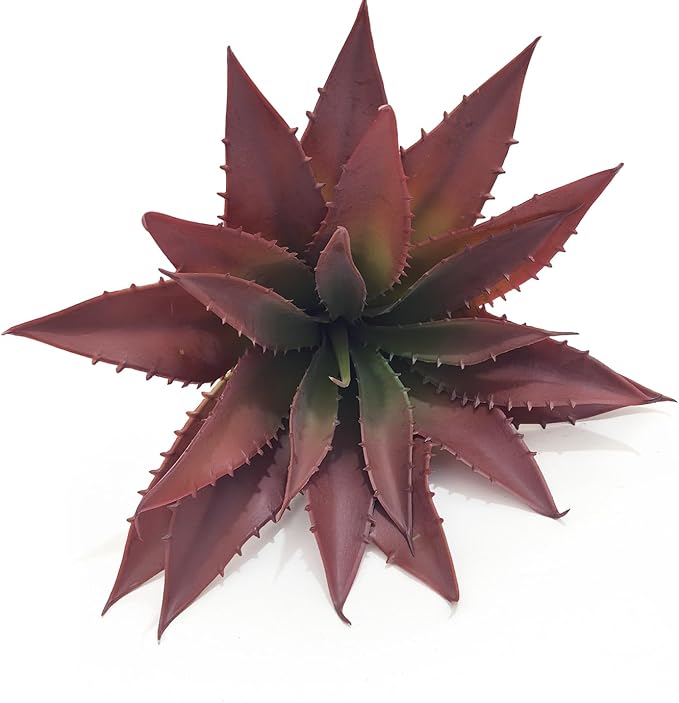 Artificial Aloe Vera Plant, 11Inch Realistic Large Fake Succulents for Indoor Outdoor Home Decor, Red