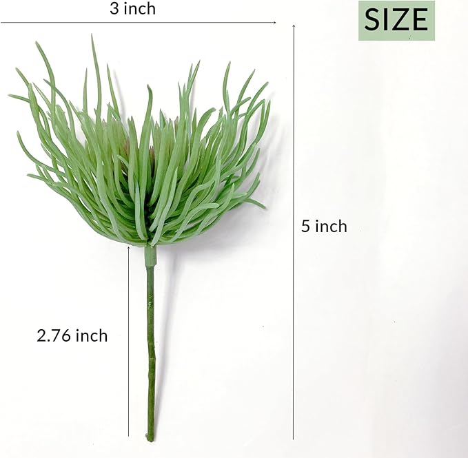 Mini Small Artificial Air Plants, Look Real Succulants Plant Faux Greenery Bromeliads for Garden Home Office Decoration (Green and Red)