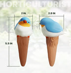Bird Shaped Plant Watering Globes(Bule 4ps) Plants Suitable for Indoor and Outdoor Use Should be Kept Constantly Moist. The Interesting Shape Makes The Garden More Interesting and Beautiful.
