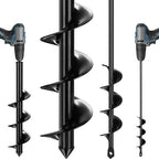Gbekery Auger Drill Bit for Planting 2 Pack,1.6x16 inch&3.5x16 inch,Auger Drill Bit Suitable for 3/8'' Hex Drill Driver,Garden Spiral Hole and Planter for Bulbs,Fence Posts,and Umbrella Holes