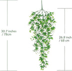 Fake Hanging Plants Decoration, PASYOU Artificial Vine Ivy Sweet Potato Leaves Plastic Foliage Vines, UV Resistant Greenery Flowers for Indoor Outdoor Home Garden Wall Wedding Party Table Green 4 Pack