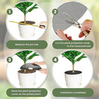 10Pcs Flower Pot Soil Guard, 11.8 Inch Plant Pot Protector from Cats, Cuttable Flowerpot Soilcover Protectors, for Gardening Flower from Animals Keep Cats Squirrels Out of Pots (s1)
