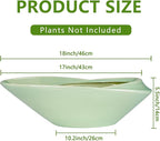 Ceramic Bonsai Pot - 18 Inch Planter with Drainage Hole Large Modern Bonsai Planter Decorative Succulent Flower Plant Pot for Indoor Plants Outdoor Green