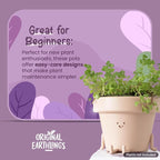 Original Earthlings Legs Out Pot - 4 Inch Cute Plant Pot - Plastic Funny Planter with Drainage, Unique Cactus Plant Lover Gift, Succulent Face Flower Pot, Desk Plant, Table Top Decor, & Home Gifts