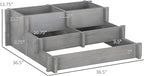 Outsunny 3-Tier Raised Garden Bed with 5 Compartments and Bed Liner, Fir Wood Elevated Planter Box, for Vegetables, Herbs, Outdoor Plants, 37 x 37 x 14in, Gray