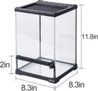 REPTI ZOO Mini Reptile Glass Terrarium,Front Opening Door Full View Visually Appealing Mini Reptile or Amphibians Glass Habitat