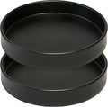 Plant Saucer 6 inch Drip Tray for Ceramic Plastic Pots, 2 Pack Plant Saucers for Indoors, Plastic Planter Flower Pot Saucers for Potted Plants, Planter Water Trays for pots Base (6", Black)