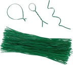 Plant Twist Ties - 8'' Plant Ties for Climbing Plants - Garden Ties Reusable Twist Ties Garden Twine for Plants Vines Cords Bags - Pack of 100, Green