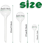 Pynqdfu 20 PCS Clear Plant Watering Globes,Plastic Self-Watering Bulbs,Self Watering Planter Insert Plant Accessories for Plants Indoor,Outdoor,Flowerpot,Home Garden(Large,Medium,Small)