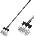 Walensee Rotary Cultivator Garden Tool, Adjustable Hand Tiller with Long Handle, Manual Soil Crusher for Breaking Up Clods, Seedbed Prep, Reseeding, Aerating Raised Beds, Garden, Yard & Lawn