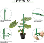 20 Set Plant Stakes 12 inch Extendable Plant Support Stakes with Adjustable Rings, Flowers Stems Plants Sticks for Indoor Outdoor Plants Stabilizer Support Sticks for Orchid Rose Peony Tomato