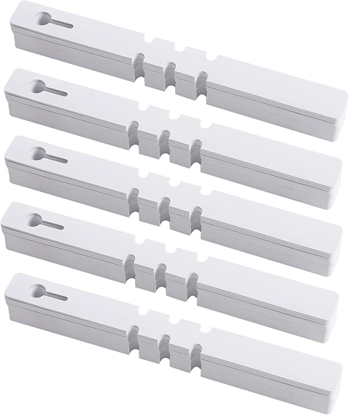 KINJOEK 1200 PCS White Plant Labels Tags, Plastic Adjustable Wrap Around Waterproof Hanging Garden Tree Name Tags, 2x20cm Strip Plant Tag for Identifying Various Outdoor Nursery Plants Flowers