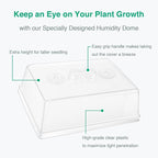 [Thick Plastic] 5-Set Strong Seed Starter Trays with 5" Humidity Domes for Seed Starting, Germination, Seedling Propagation & Plant Growing, Holds 240 Cells in Total