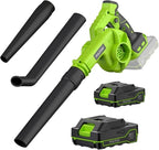 Leaf Blower Cordless with 2 Batteries and Charger, 20V Electric Leaf Blower 120MPH Small Leaf Blower, Lightweight Battery Leaf Blower Yard Tools Grass Blowers for Lawn Care Patio Backyard Garden Floor