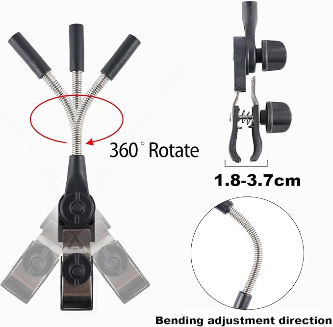 Chair Umbrella with Clamp,46 inches UPF 50+ Clip on Parasol for Patio,Beach Chairs,Strollers,Wheelchairs,Golf Carts