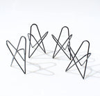 4 Black Air Plants Stand Desktop Geometry Airplants Holder Air Ferns Display Rack Air Tillandsia Metal Base Ornament for Plants
