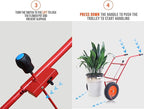Garden Pot Mover with Adjustable Grip Arm - Potted Plant Mover with Flat-Free Dolly Wheel - Complete with Assembly Tool, Max 440 Lbs Weight Capacity