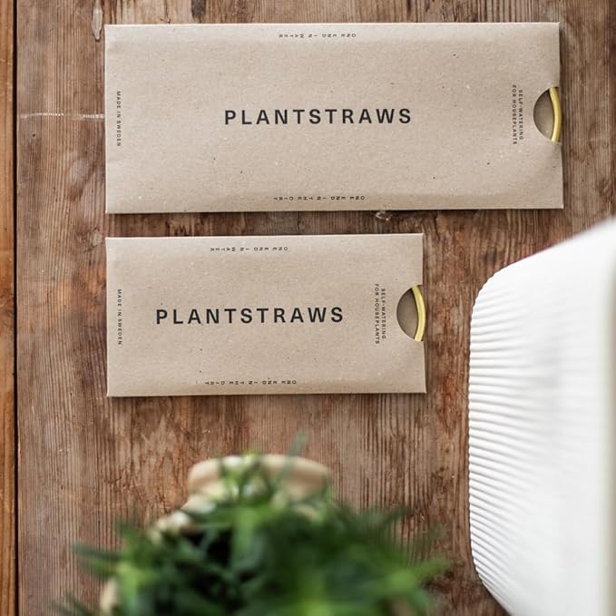 Beautiful Self-Watering Wick System for Effortless Plant Care, Automatic Drip Irrigation, Sustainable & Stylish Scandinavian Design, Ideal for House Plants (S, Brass Patina)