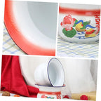 VANZACK Enamel Spittoon Portable Bedpan Urinal Pot for Adults and Children Vintage Style Durable Household Medical Aid