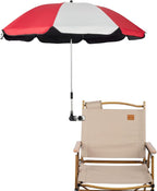 Chair Umbrella with Clamp,46 inches UPF 50+ Clip on Parasol for Patio,Beach Chairs,Strollers,Wheelchairs,Golf Carts
